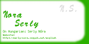 nora serly business card